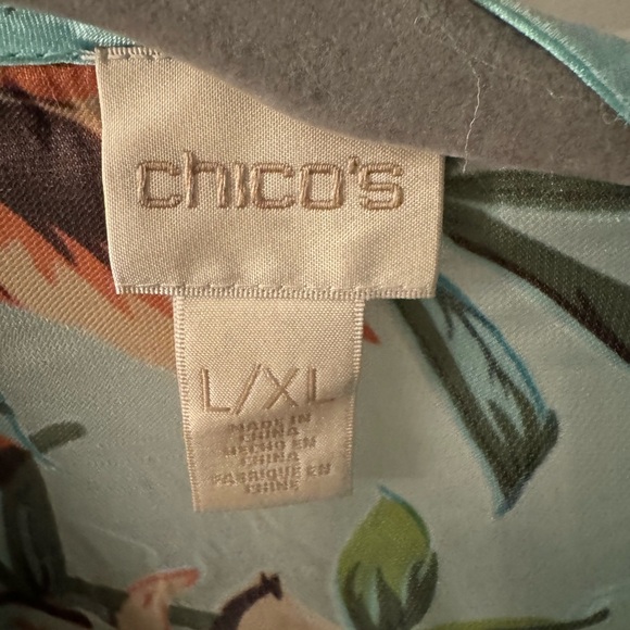 Chico’s tropical shirt top  L/XL - Picture 3 of 3